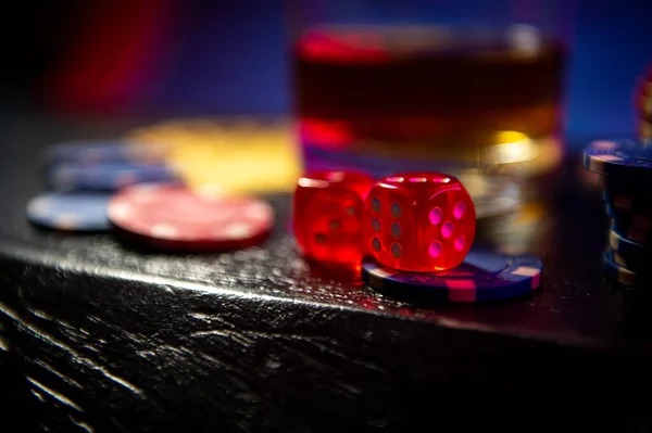 Baccarat table setup Baccarat table with Banker and Player zones